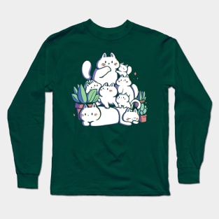 pile of cats ( darks ) Long Sleeve T-Shirt